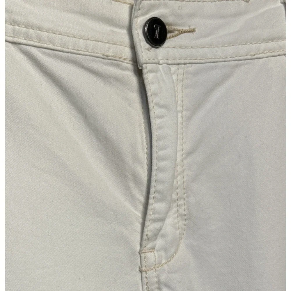 Anthropologie Pilcro Lightweight Stretch Cotton Chinos‎ Ivory Women's Size 32